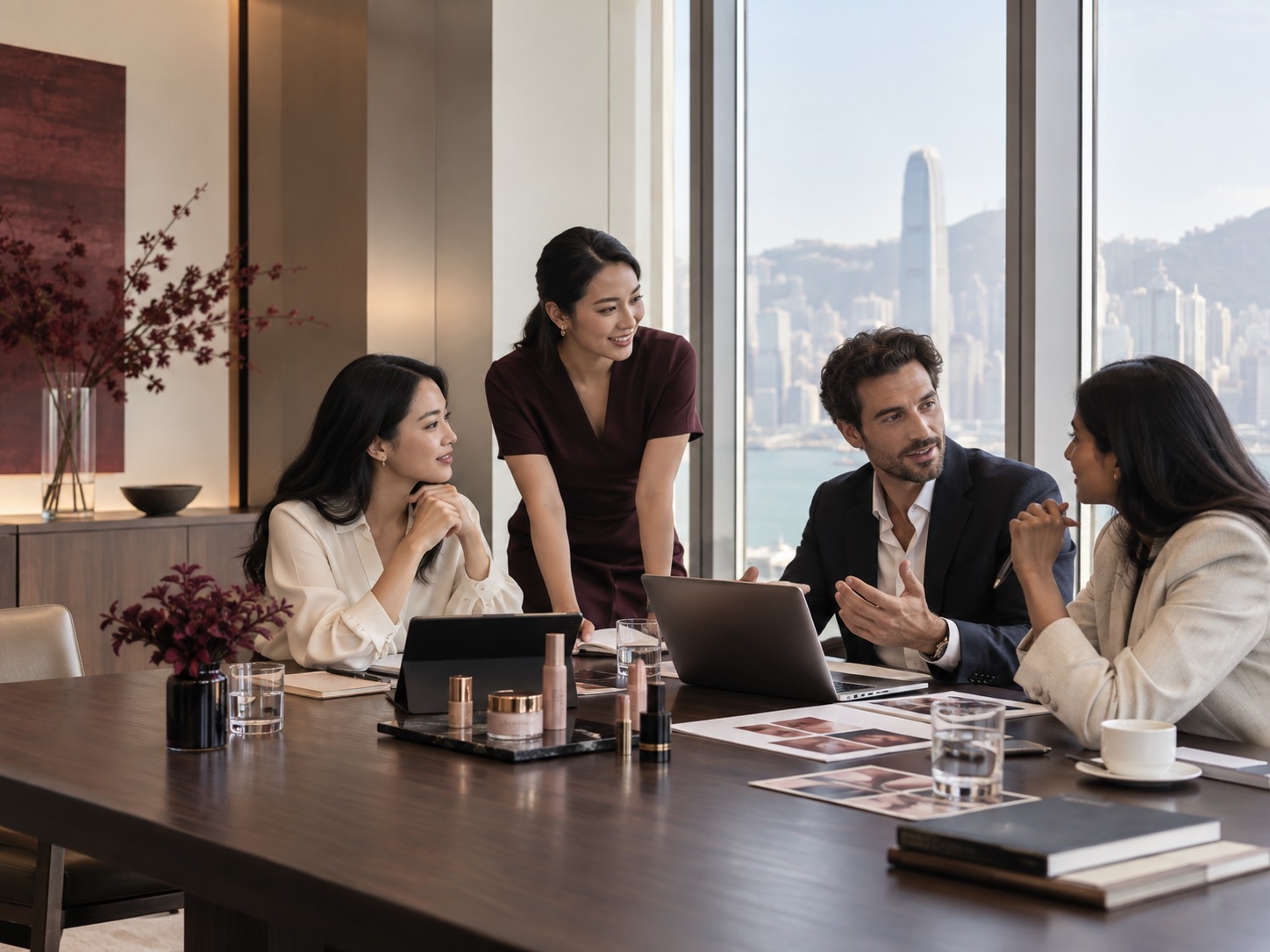 International commerce team in discussion